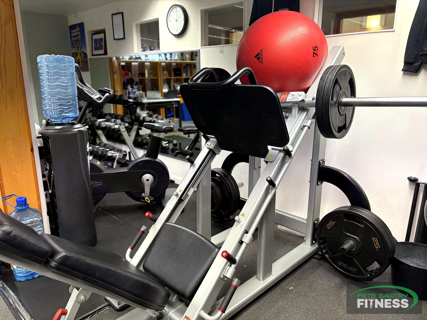 Leg press machine in Pete Gawtry's private North Leeds personal training studio