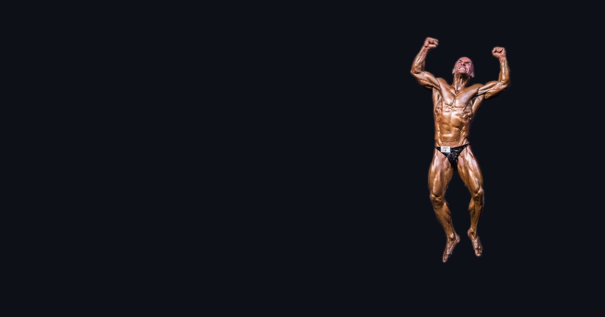 Pete Gawtry — natural bodybuilding champion on stage